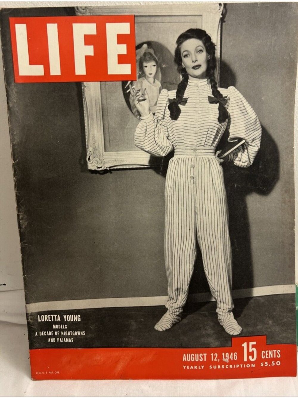 LIFE MAGAZINE AUGUST 12, 1946 - LORETTA YOUNG, ATOM BOMB, FRANK LLOYD WRIGHT